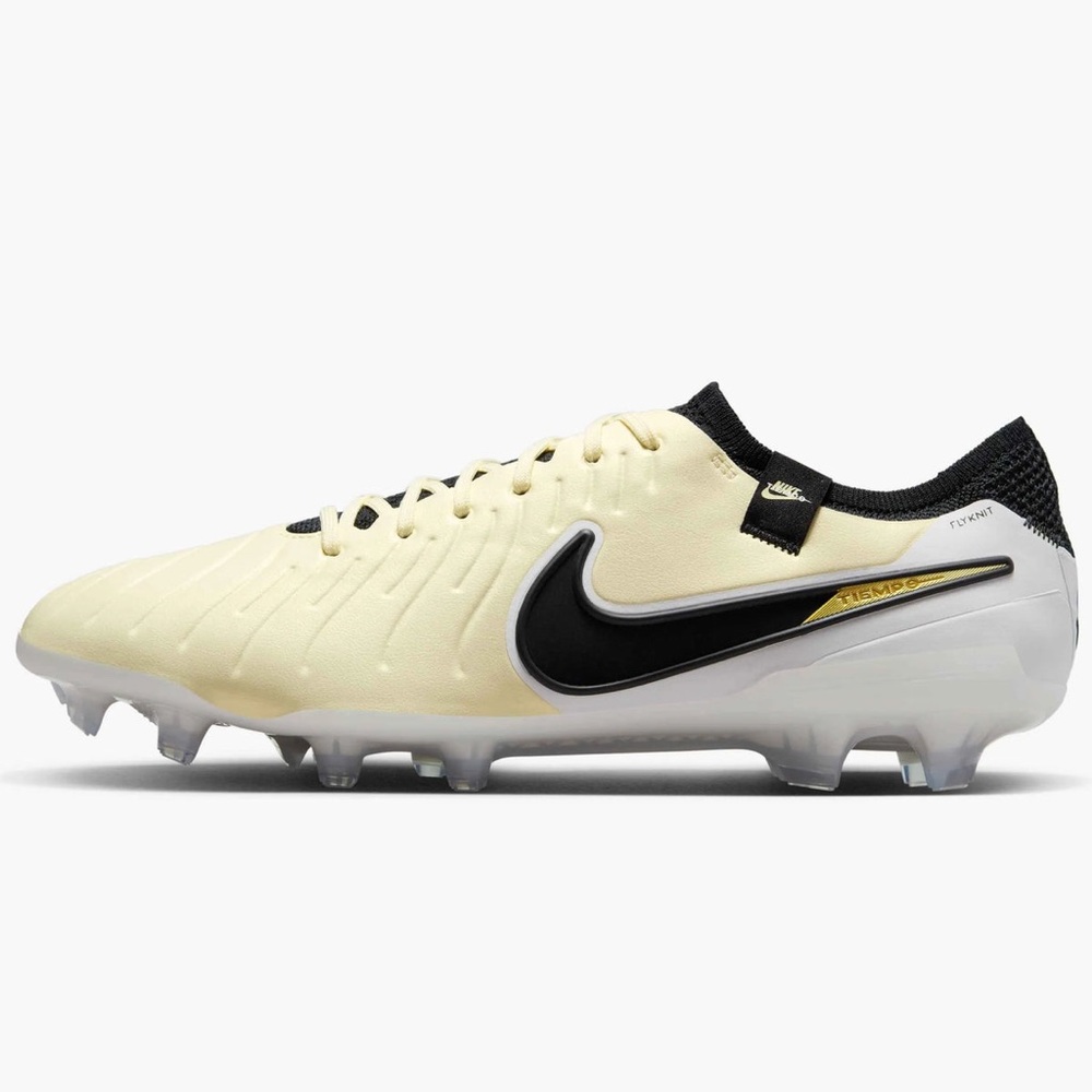 Nike Legend 10 Elite FG Soccer Cleats Size 6.5 Lemonade Metallic Gold Coin Black